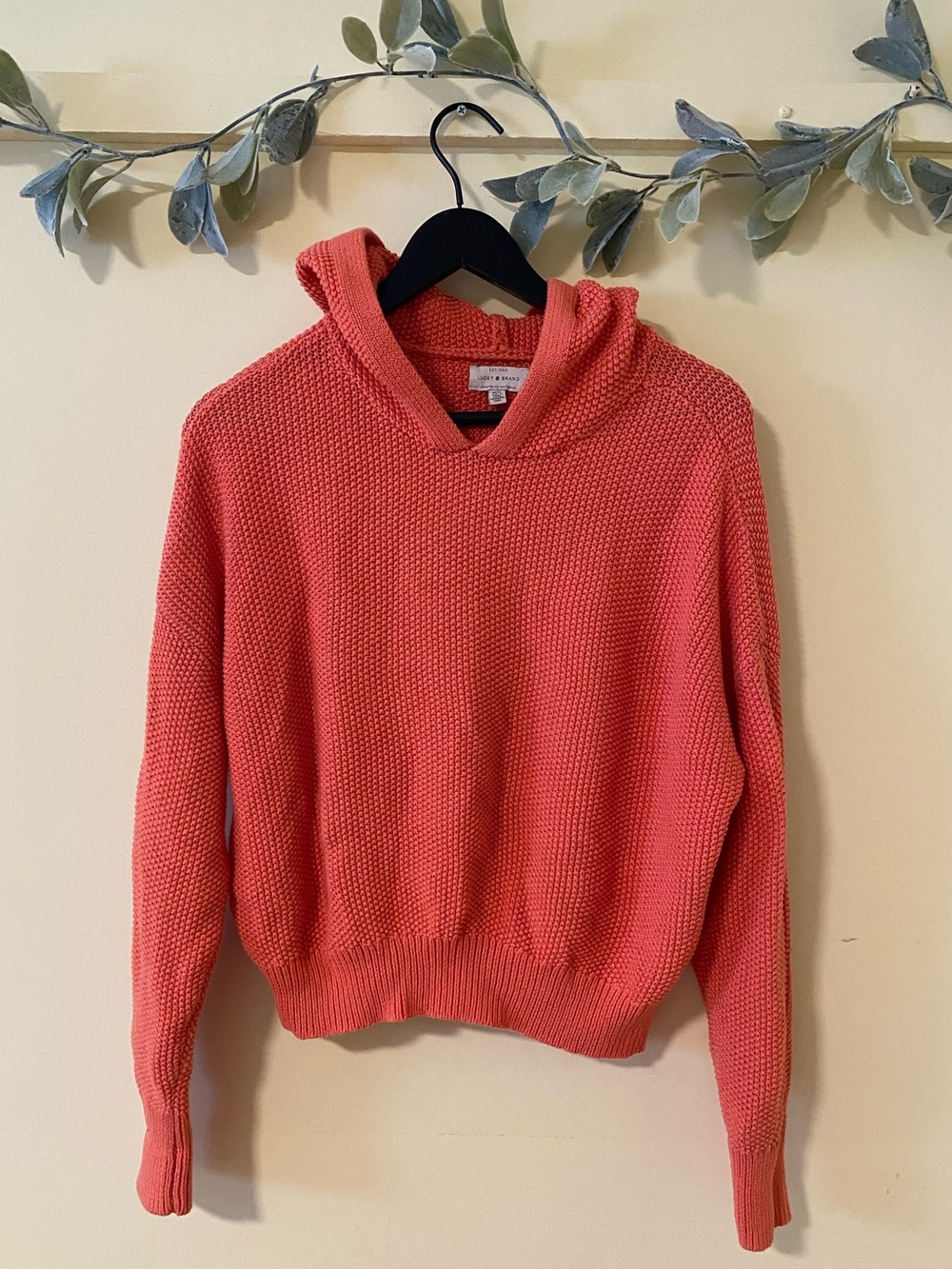 Lucky Brand Salmon Knit Hoodie